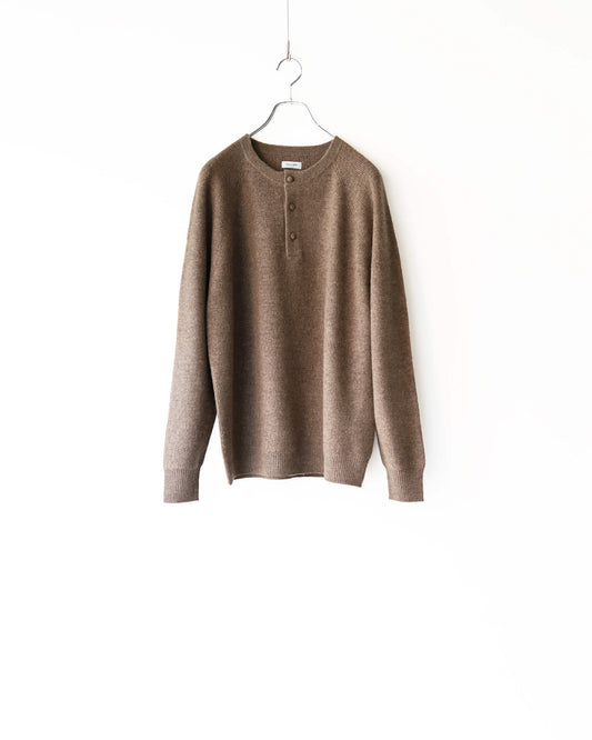 Innocent YAK Henley-neck sweater "Mocha"