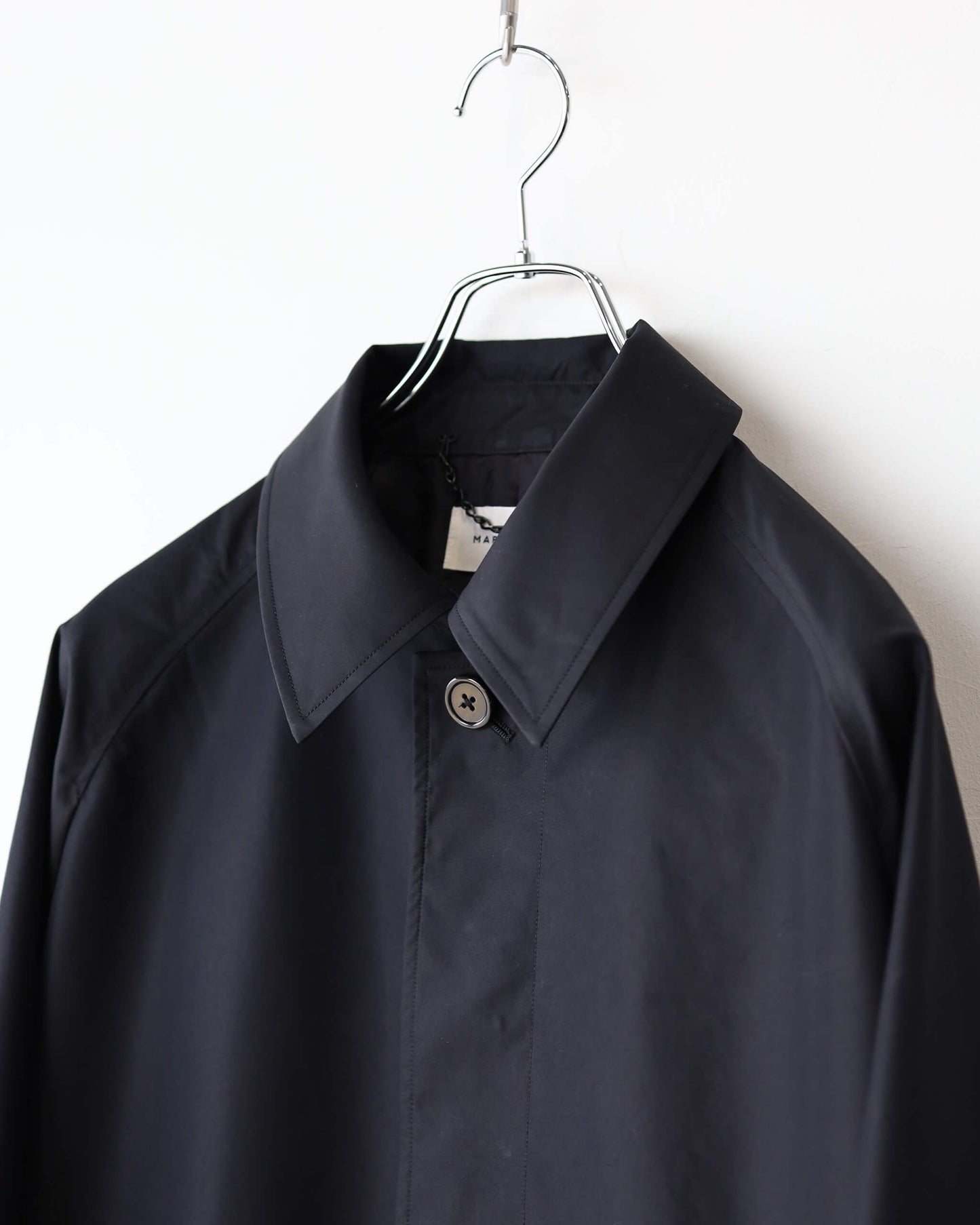 WALKABOUT COAT EGYPTIAN COTTON × RECYCLE POLYESTER WEATHER-CLOTH "BLACK"