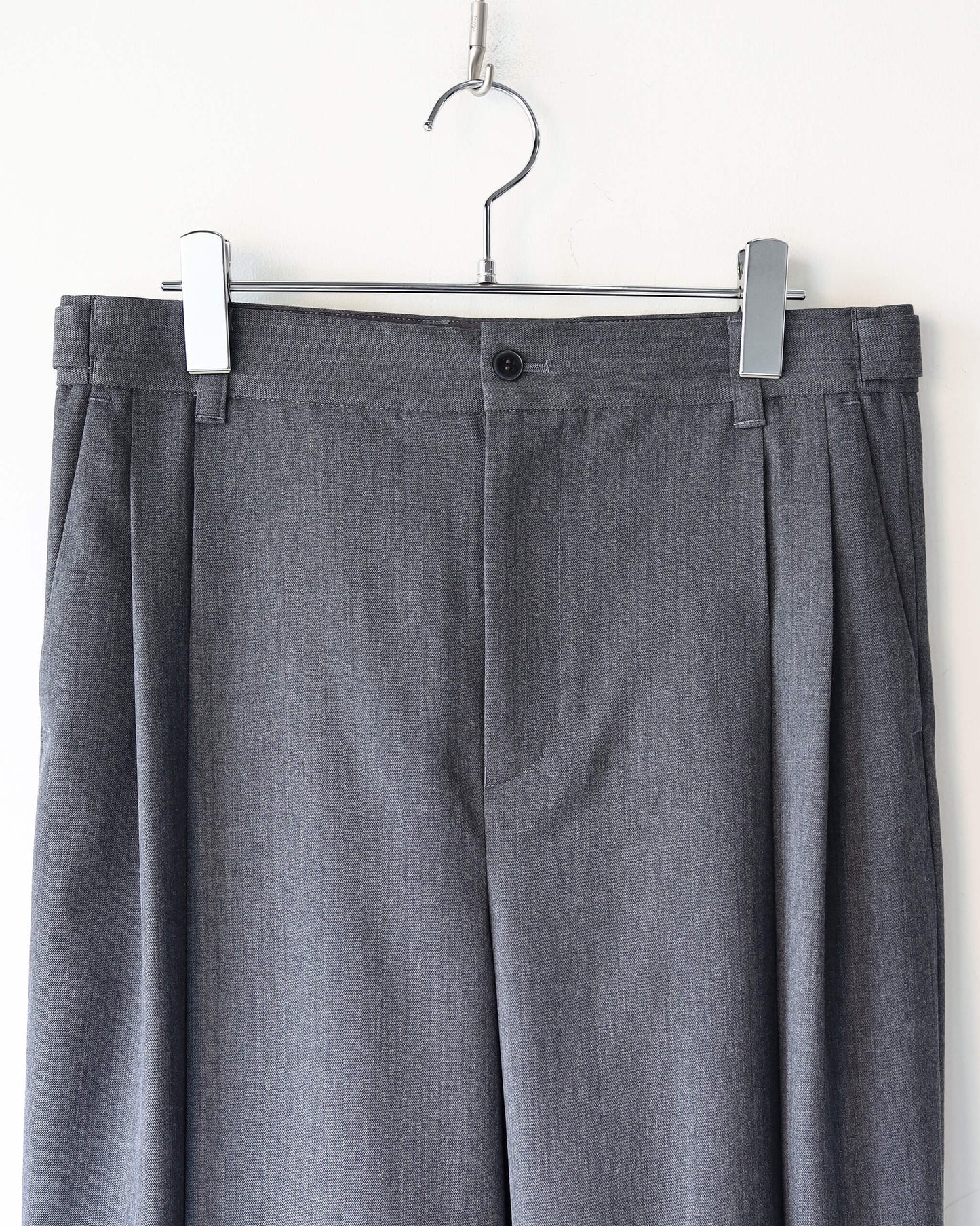 MAKOTO TROUSERS -PLEATED WIDE- "CHARCOAL"