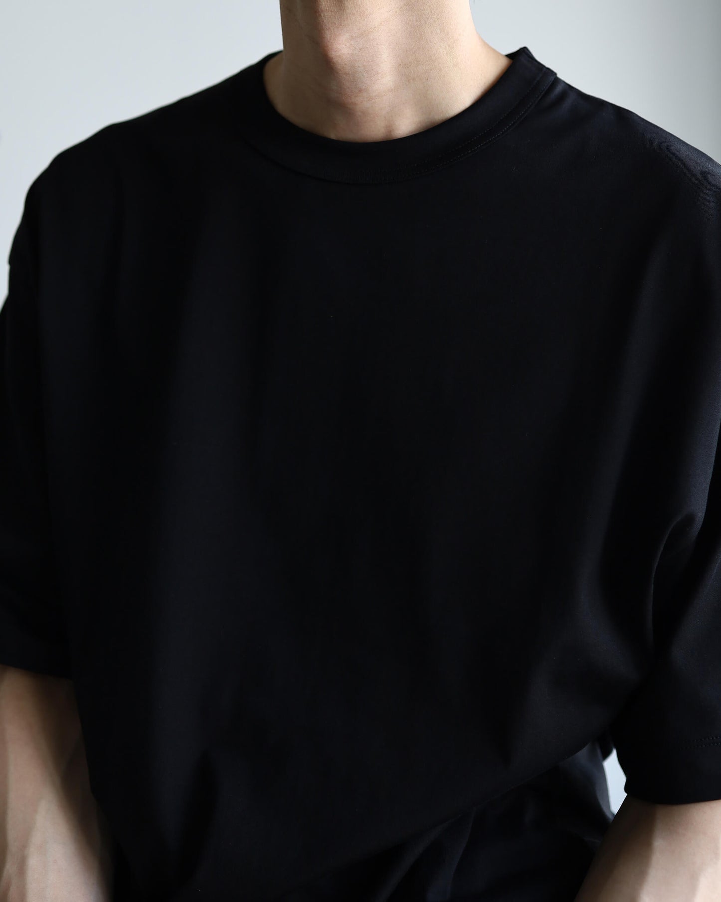 COMFORT FIT Tee GIZA 80/3 KNIT "BLACK"