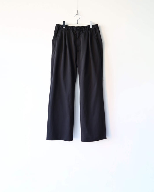 36G Nylon Tuck Easy Pants "BLACK DYE"