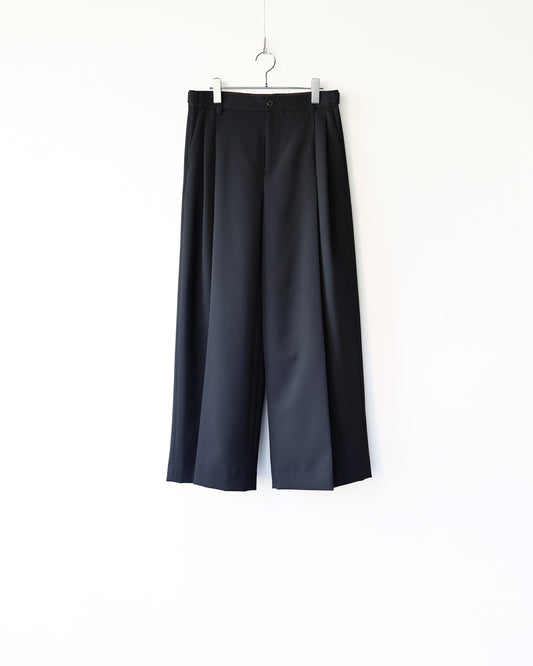 MAKOTO TROUSERS -PLEATED WIDE- "BLACK"