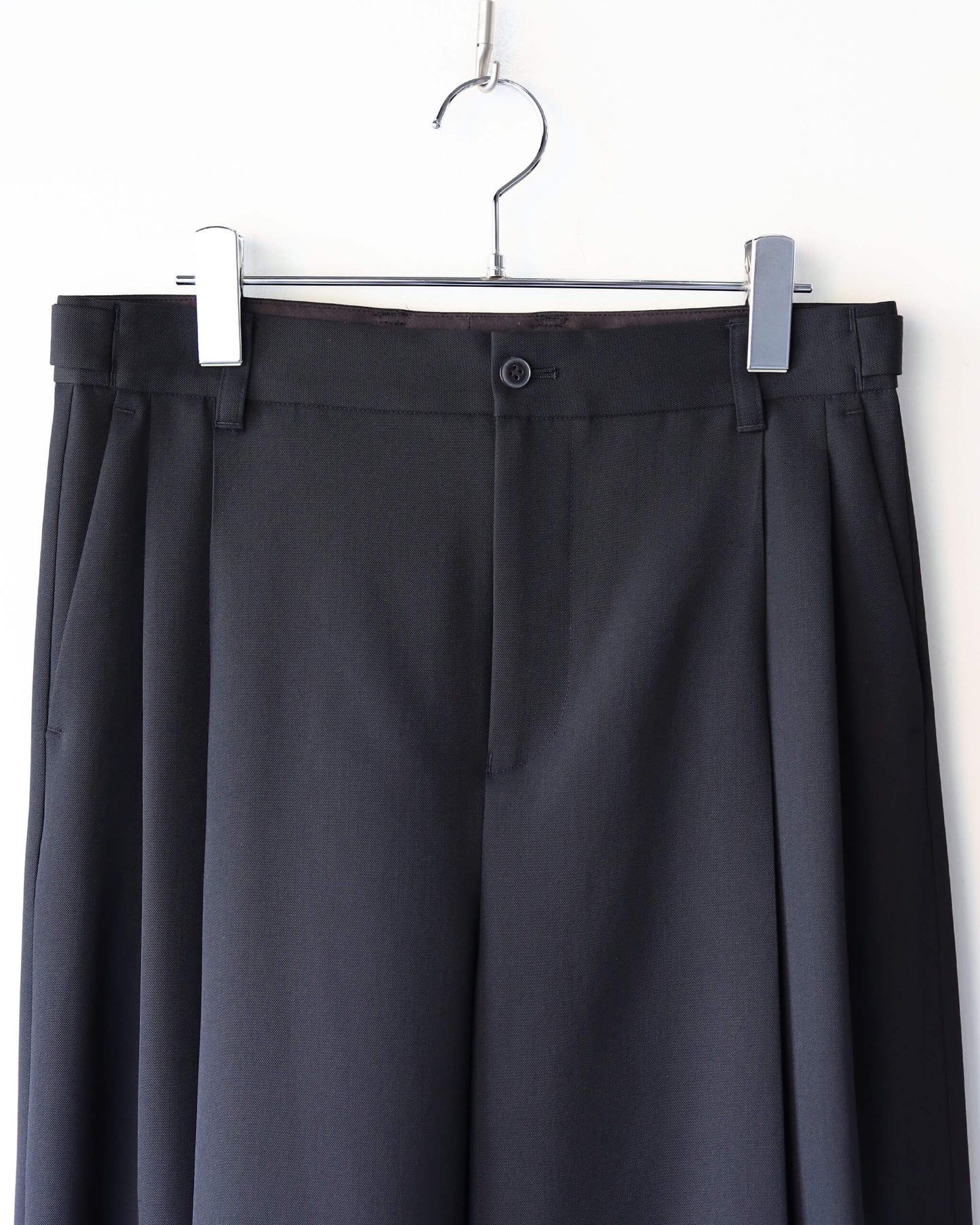 MAKOTO TROUSERS -PLEATED WIDE- "BLACK"