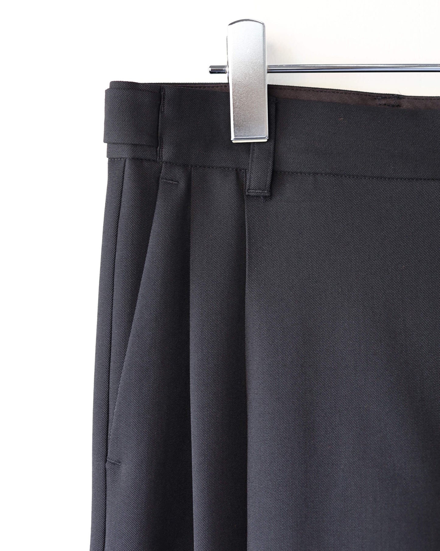 MAKOTO TROUSERS -PLEATED WIDE- "BLACK"