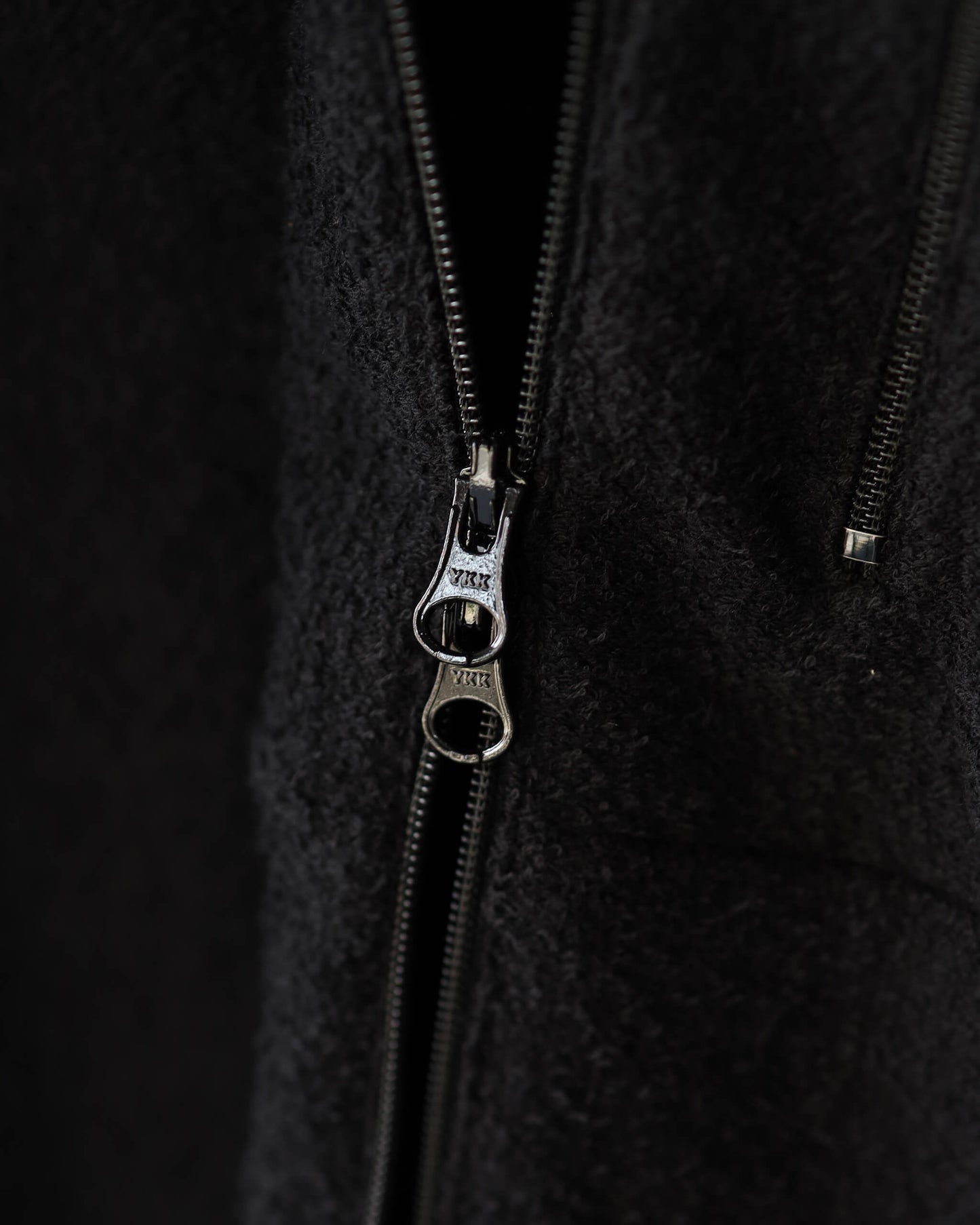 Twilight ♨ towel cloth zip jacket "black"