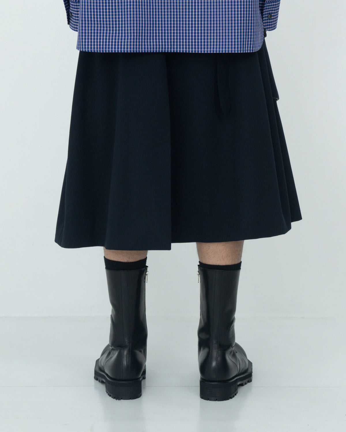 POLICE BOOTS SIDE ZIP "Bk"
