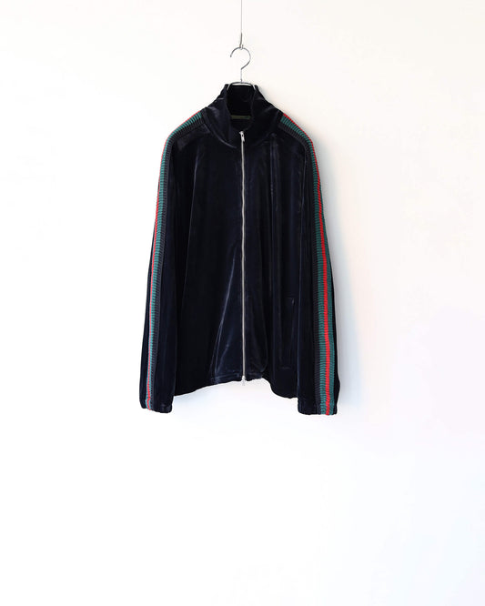 TRACK JACKET VELOURS "BLACK"
