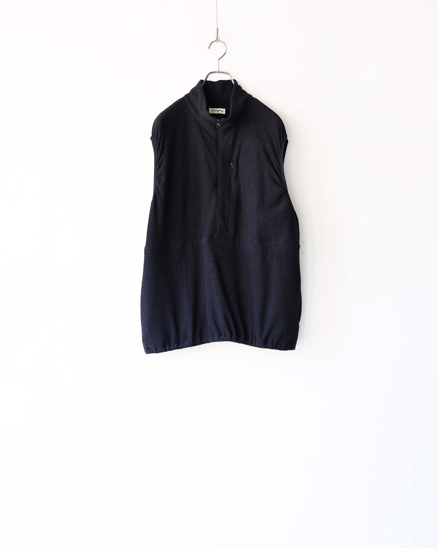 Twilight ♨ towel cloth zip vest "black"