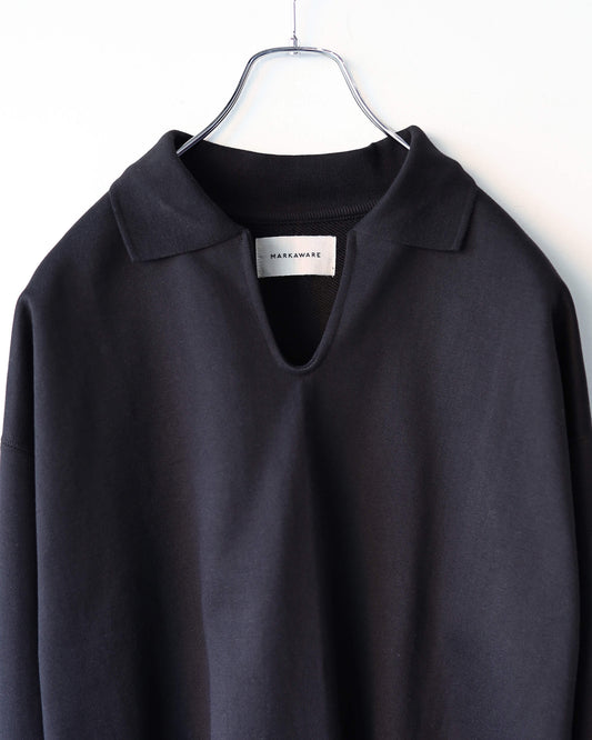SKIPPER COMFORT SWEAT ORGANIC COTTON HEAVY FLEECE "BLACK"