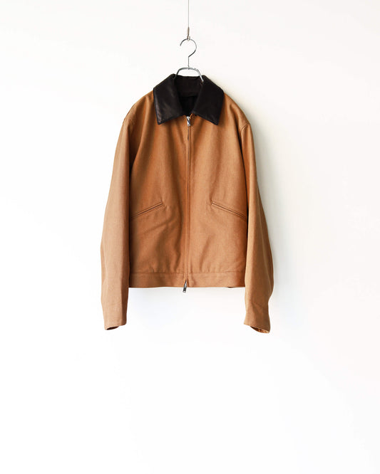 WORKER JACKET ORGANIC COTTON DUCK "NATURAL BROWN"