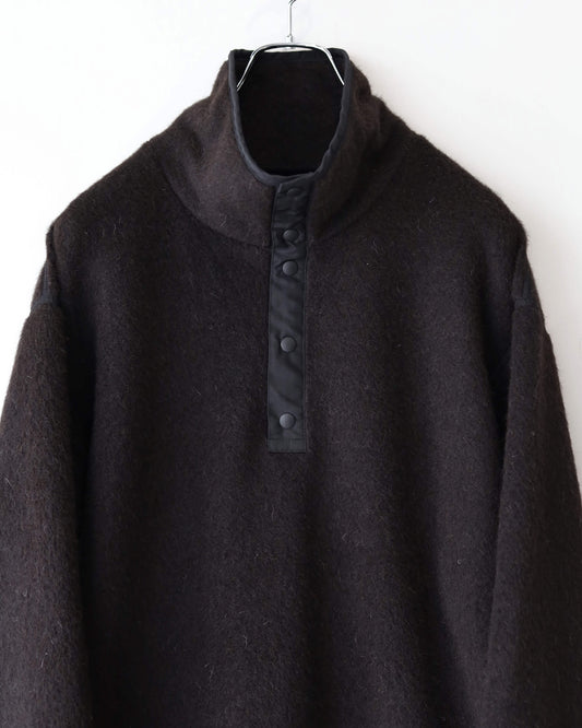 TRACK JUMPER NATURAL COLOR ALPACA FLEECE "NATURAL BLACK"