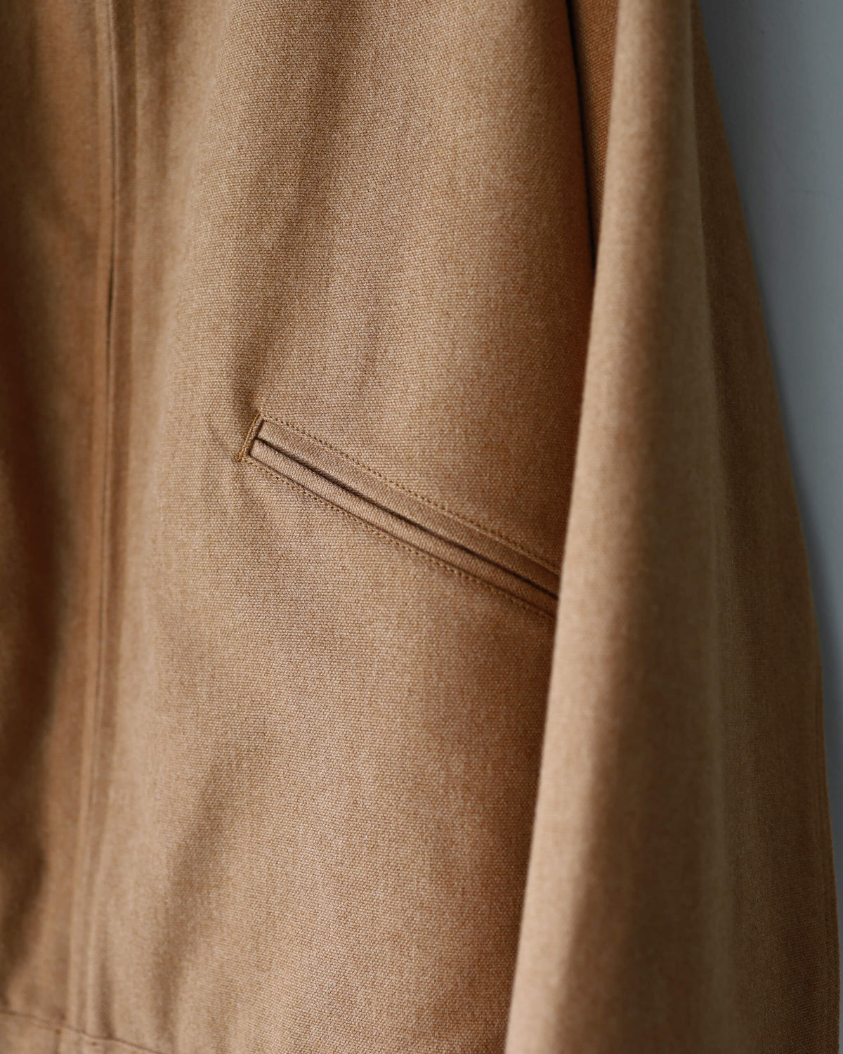 WORKER JACKET ORGANIC COTTON DUCK "NATURAL BROWN"
