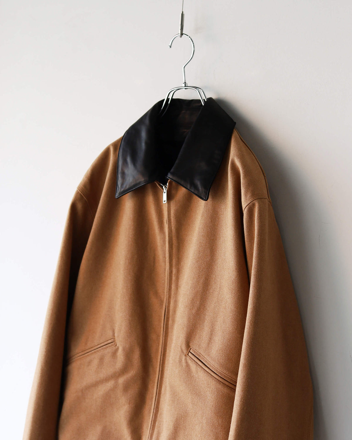 WORKER JACKET ORGANIC COTTON DUCK "NATURAL BROWN"