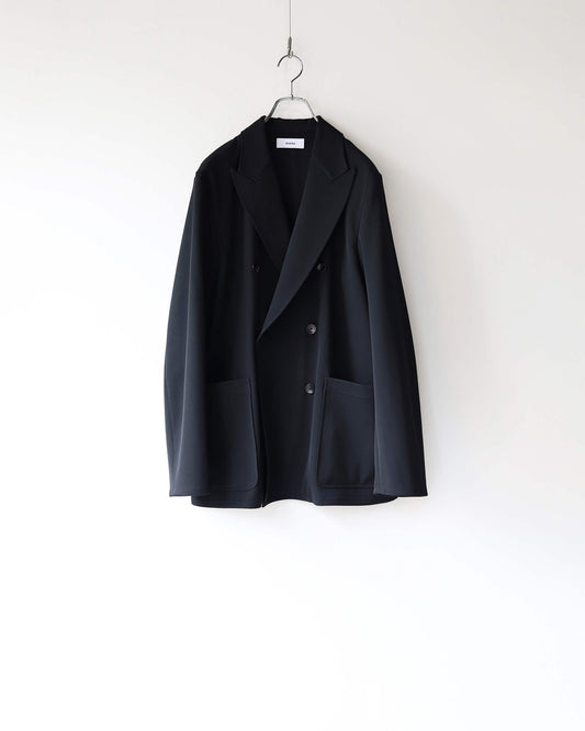 W.B JACKET 2/60 WASHER WOOL GABARDINE "BLACK"