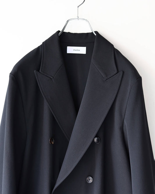 W.B JACKET 2/60 WASHER WOOL GABARDINE "BLACK"