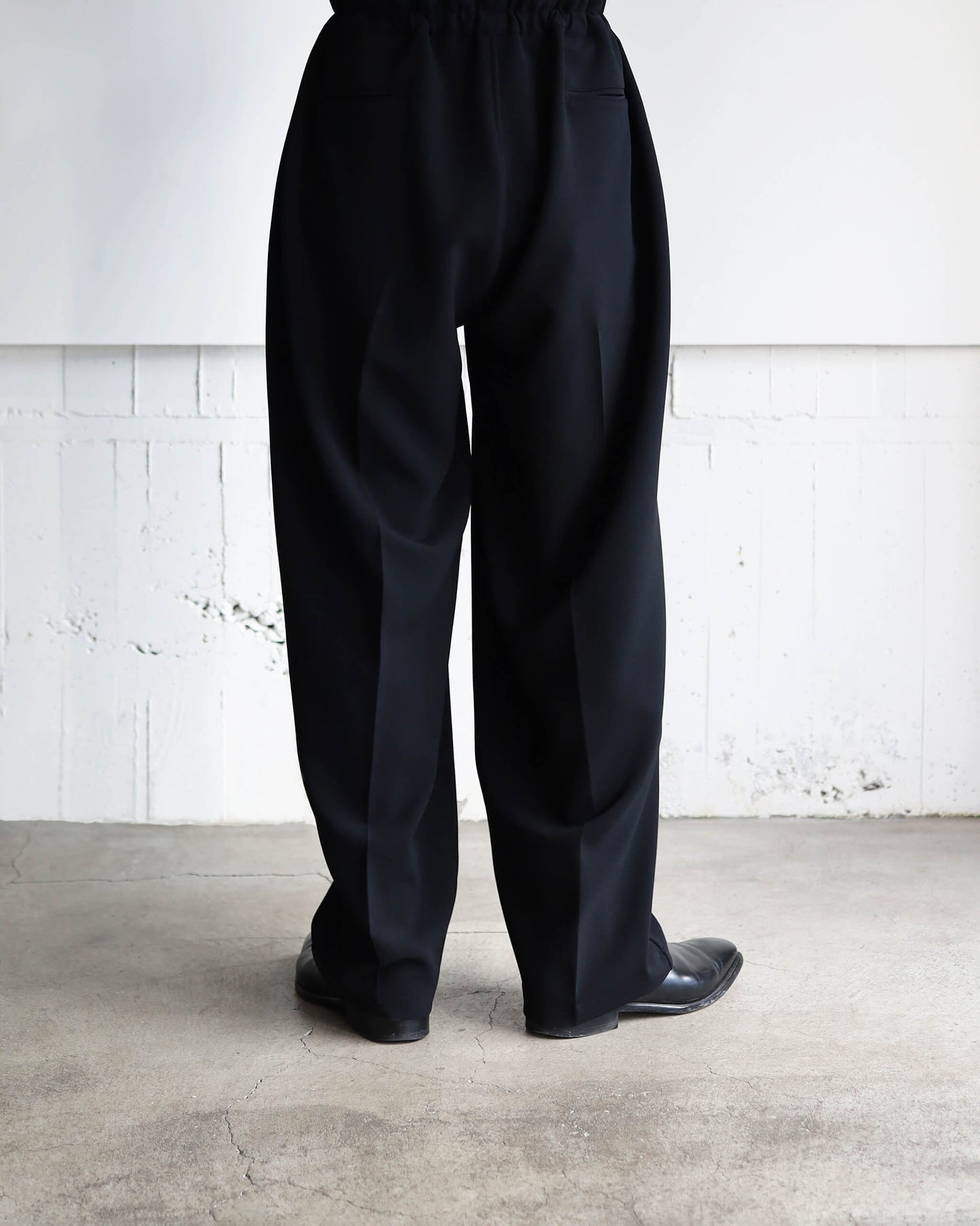 DOUBLE CLOTH DOUGI PANTS "BLACK"