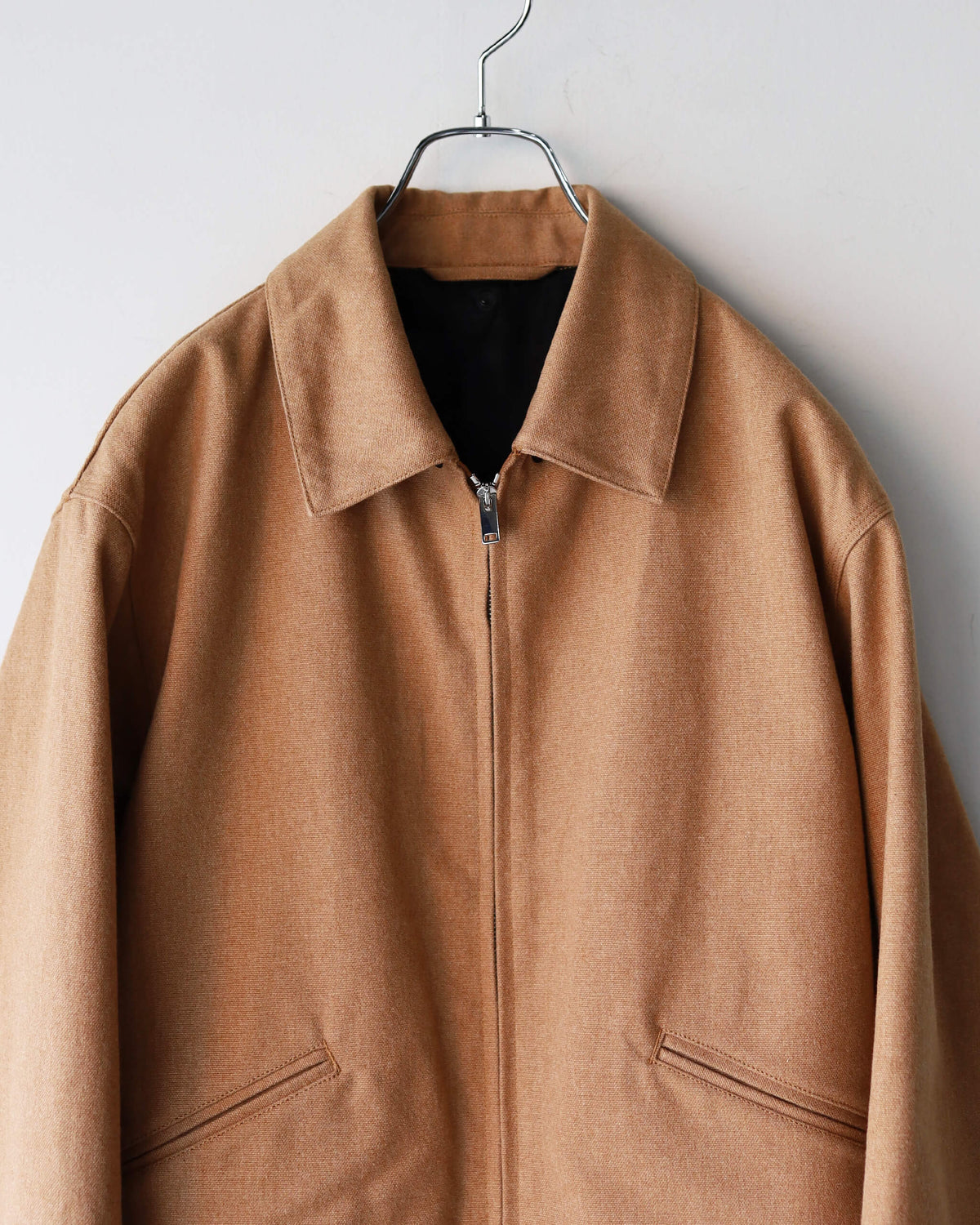 WORKER JACKET ORGANIC COTTON DUCK "NATURAL BROWN"