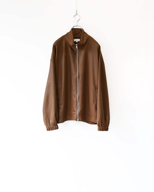 36G ECONYL Embossed Blouson "BROWN"