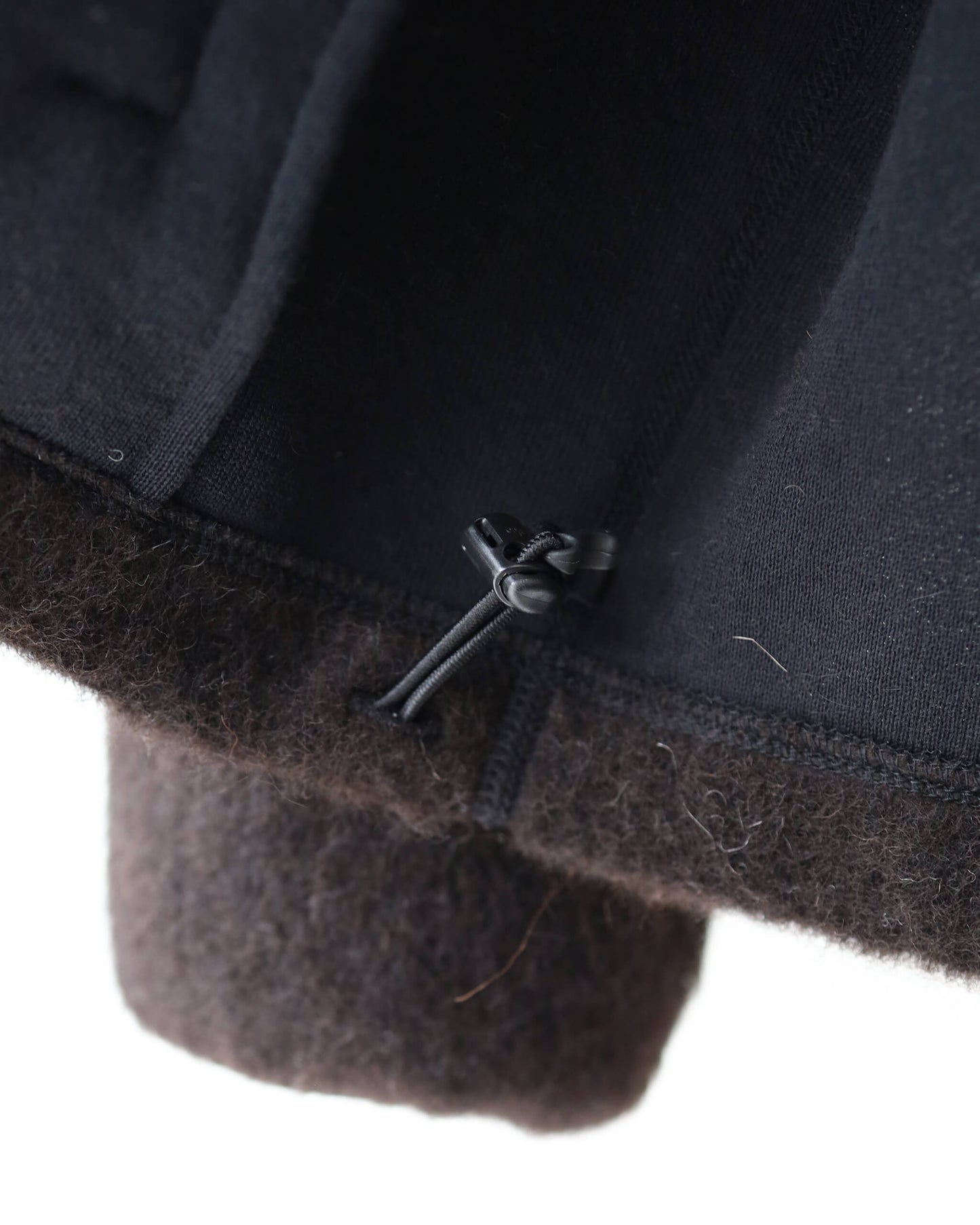 TRACK JACKET NATURAL COLOR ALPACA FLEECE "NATURAL BLACK"