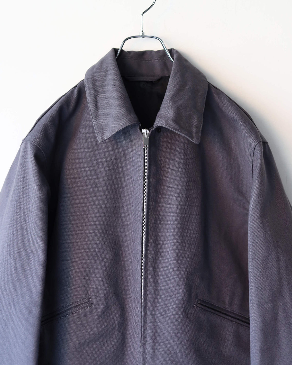 WORKER JACKET ORGANIC COTTON DUCK "CHARCOAL"