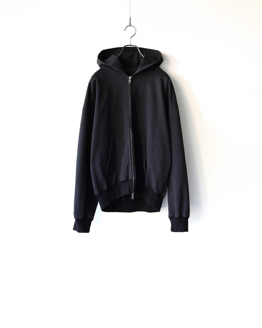 36G Fine Sweat Zip Hoodie "BLACK DYE"