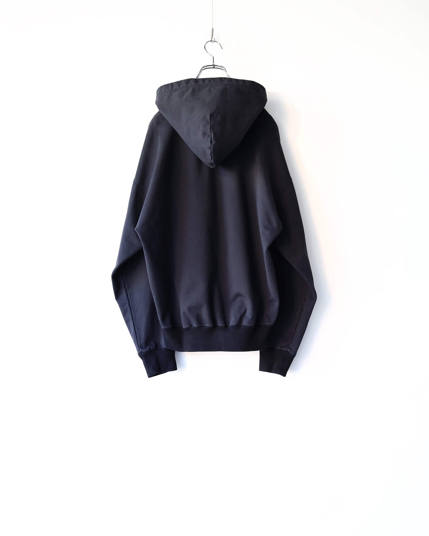 36G Fine Sweat Zip Hoodie "BLACK DYE"