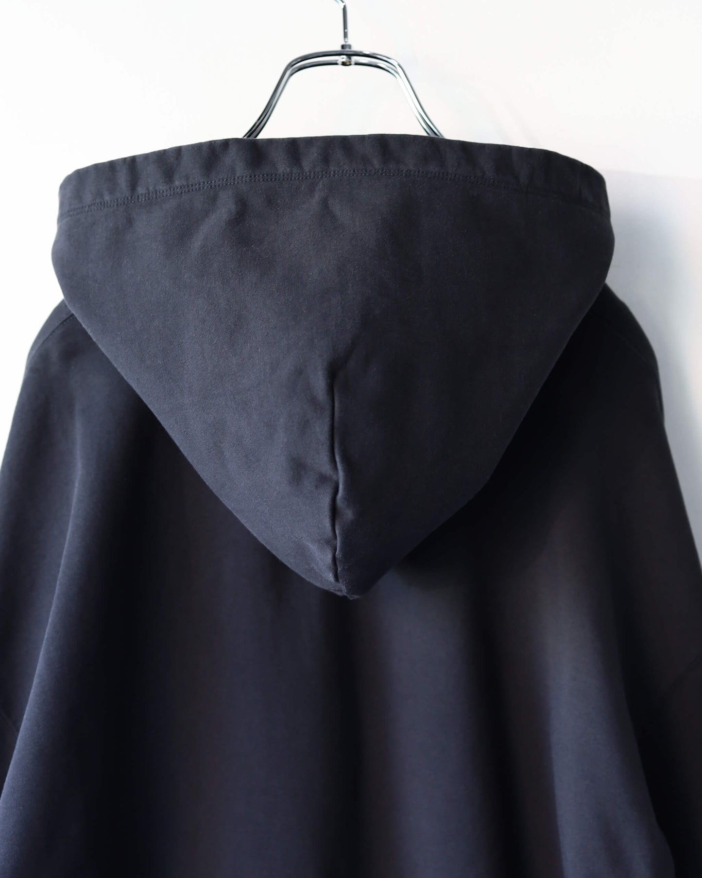 36G Fine Sweat Zip Hoodie "BLACK DYE"