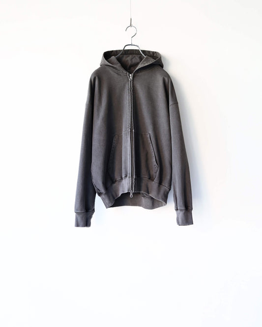 36G Fine Sweat Zip Hoodie "CHARCOAL PIGMENT"