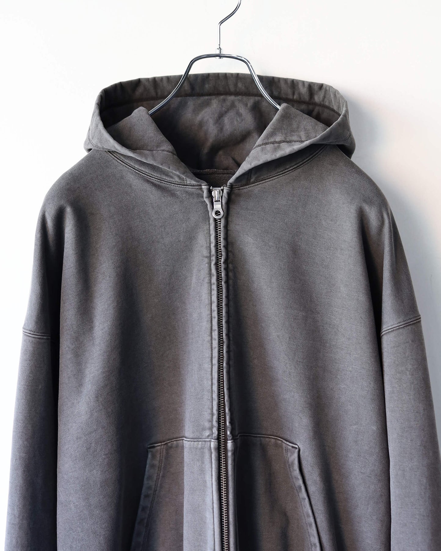 36G Fine Sweat Zip Hoodie "CHARCOAL PIGMENT"