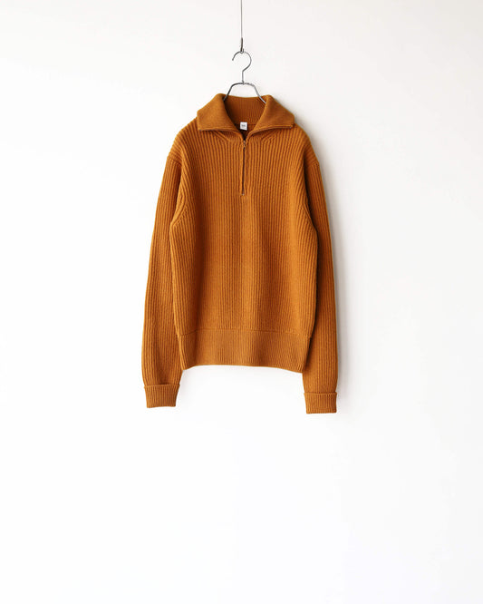 half zip tokkuri knit "yamabuki"