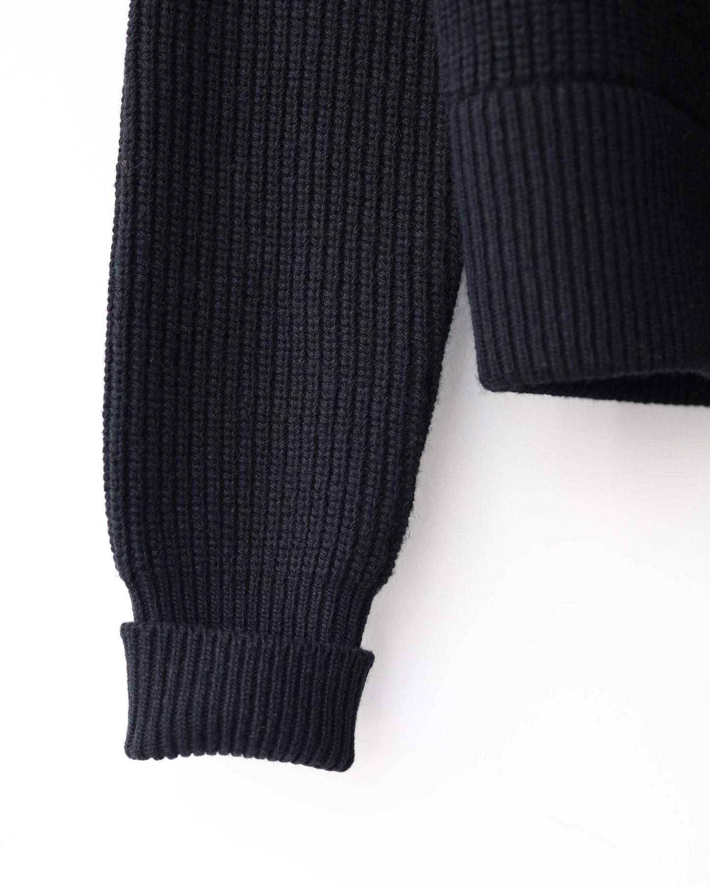 half zip tokkuri knit "black"