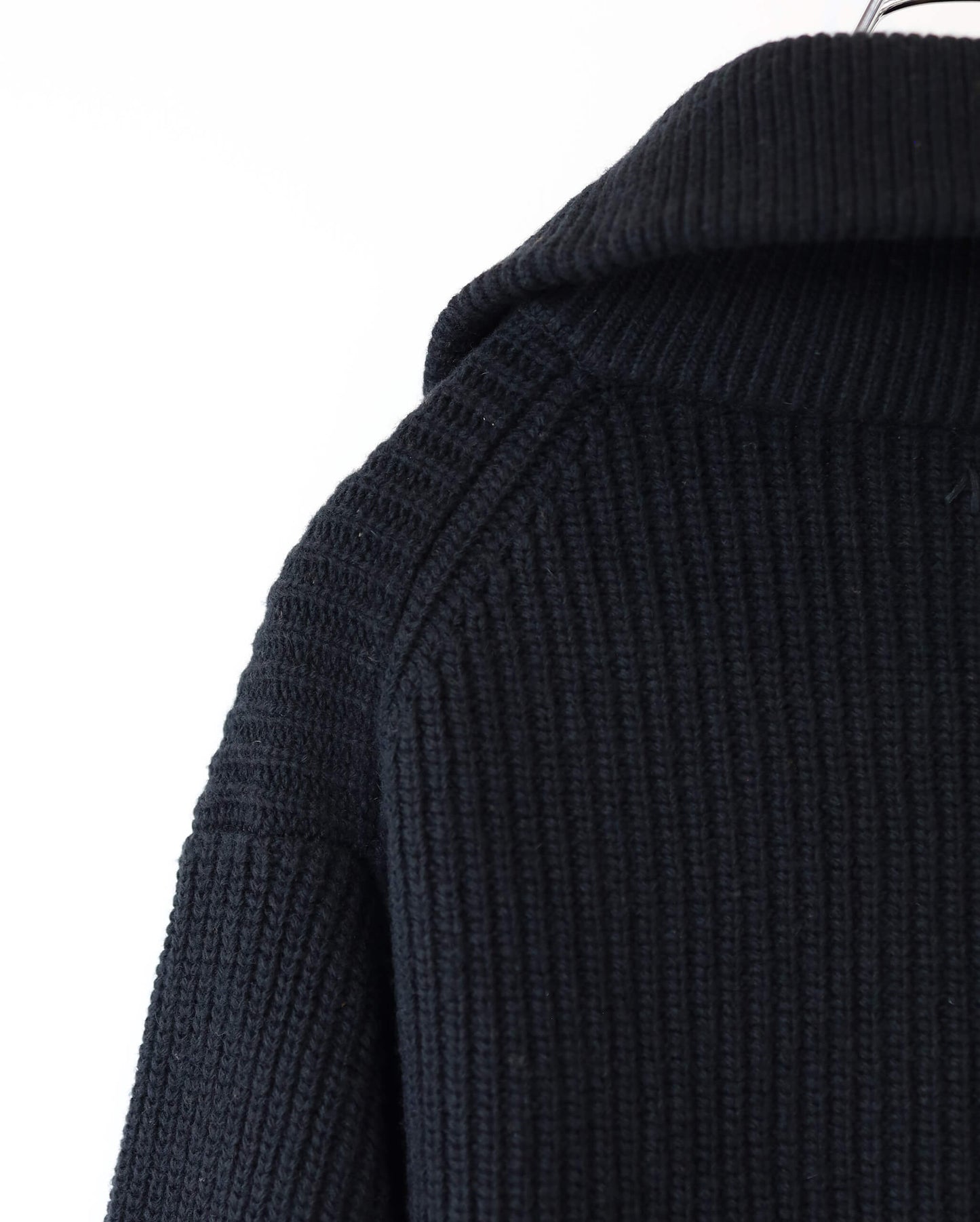 half zip tokkuri knit "black"