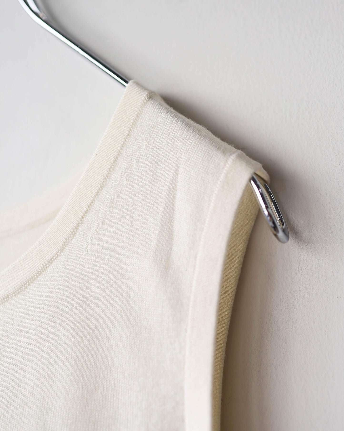 Silk cashmere Tank top "Ivory"