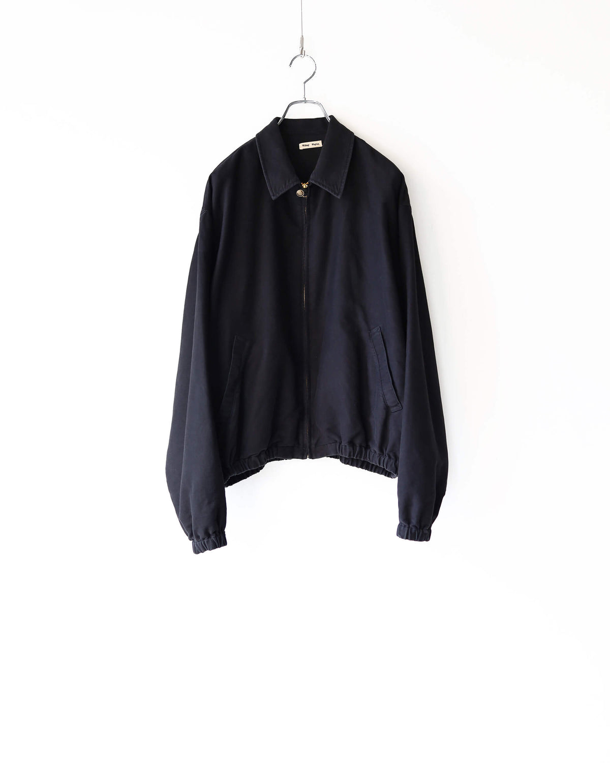 Cotton Moleskin Harrington Jacket "BLACK"