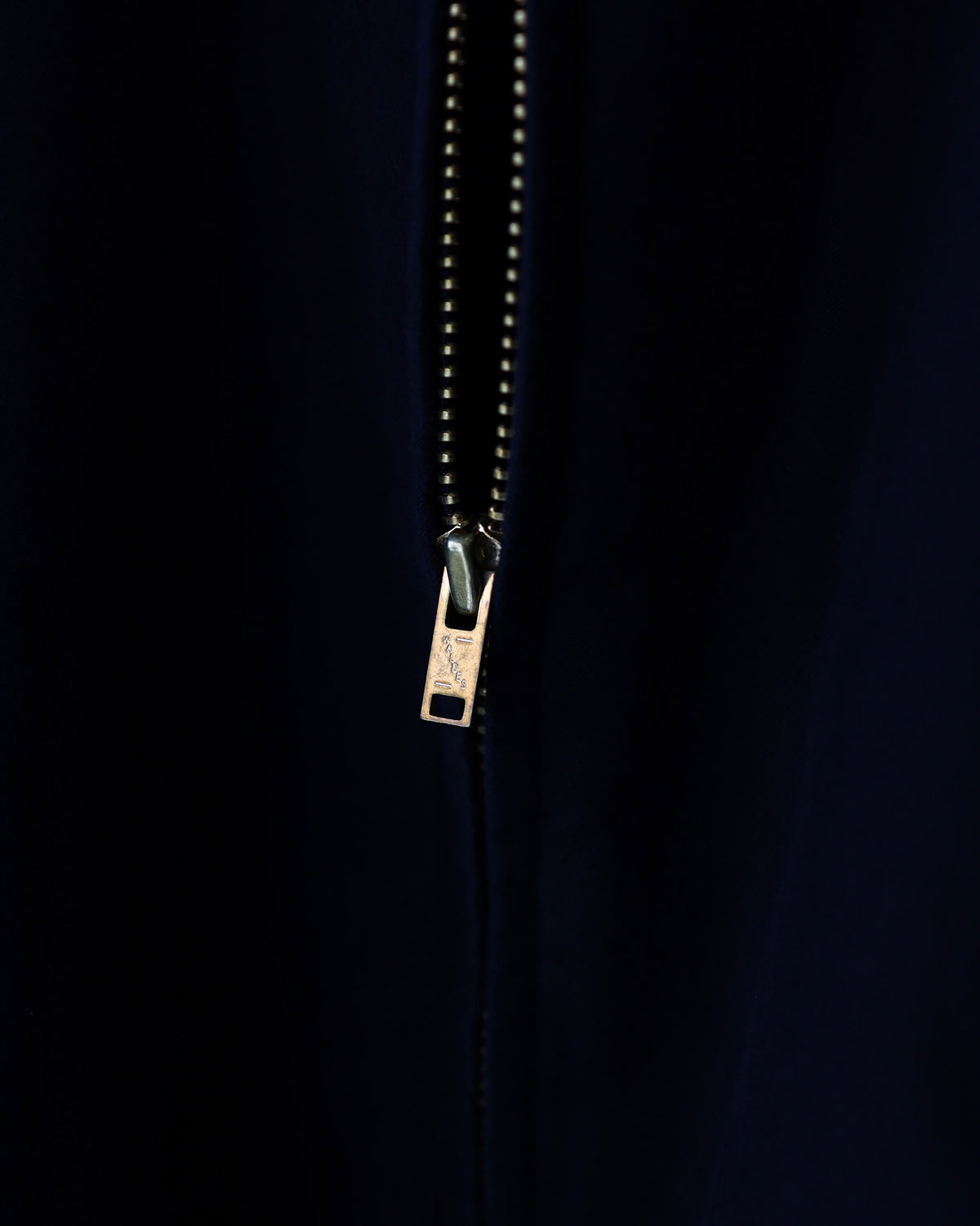 Cotton Moleskin Harrington Jacket "BLACK"