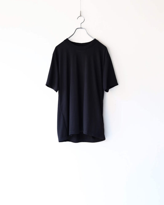 REGULAR FIT Tee SUPER 160s WASHABLE KNIT "BLACK"