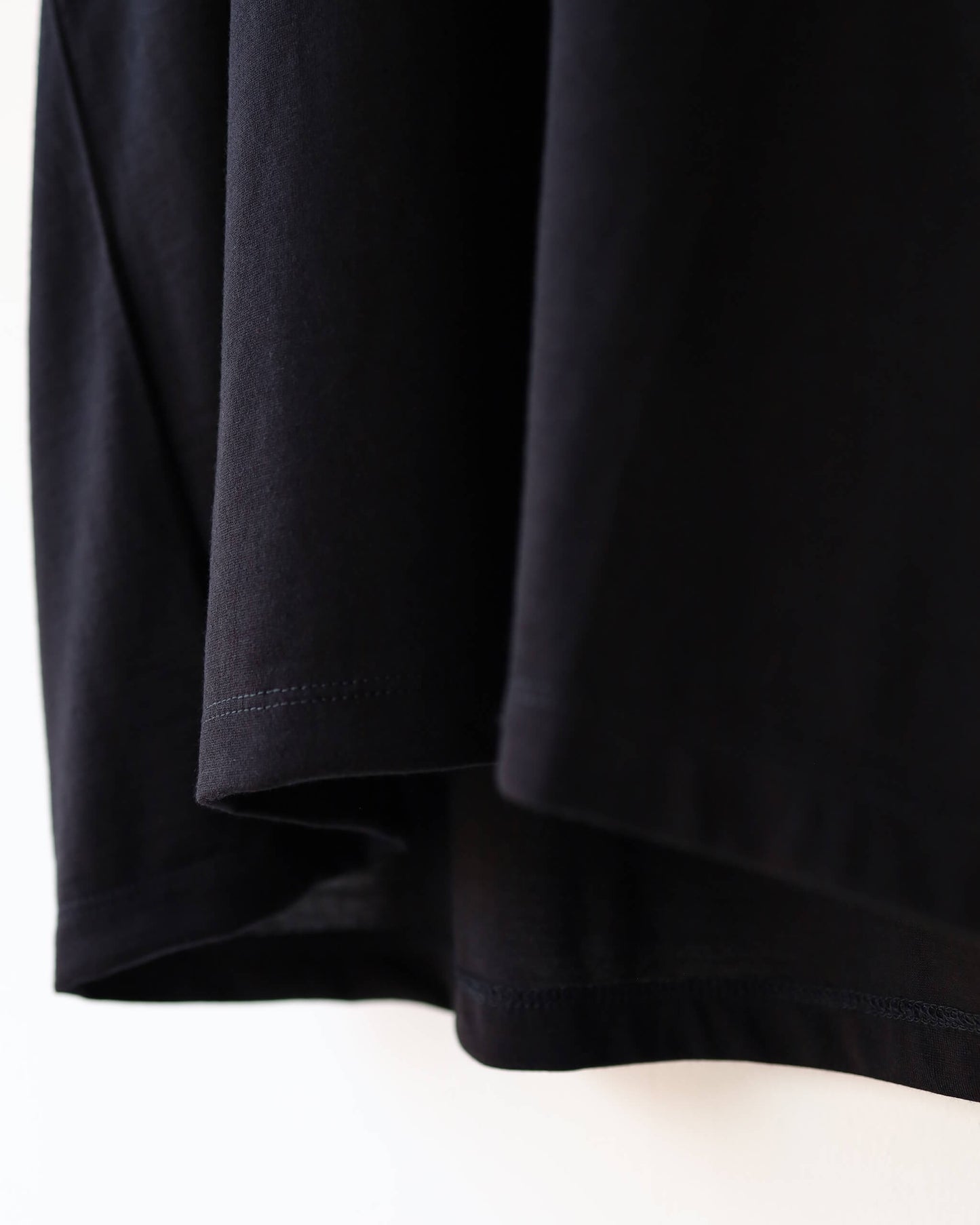 REGULAR FIT Tee SUPER 160s WASHABLE KNIT "BLACK"