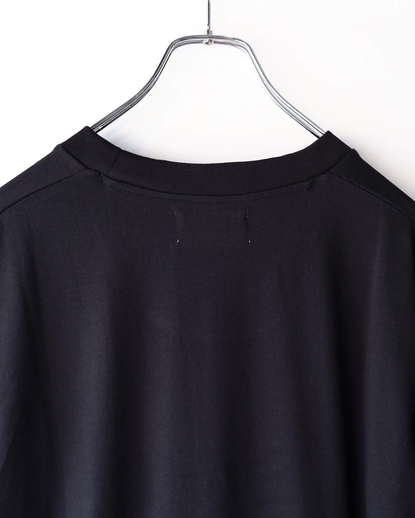 REGULAR FIT Tee SUPER 160s WASHABLE KNIT "BLACK"