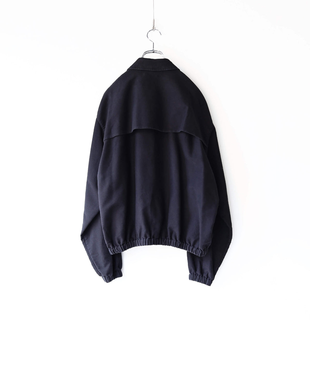 Cotton Moleskin Harrington Jacket "BLACK"