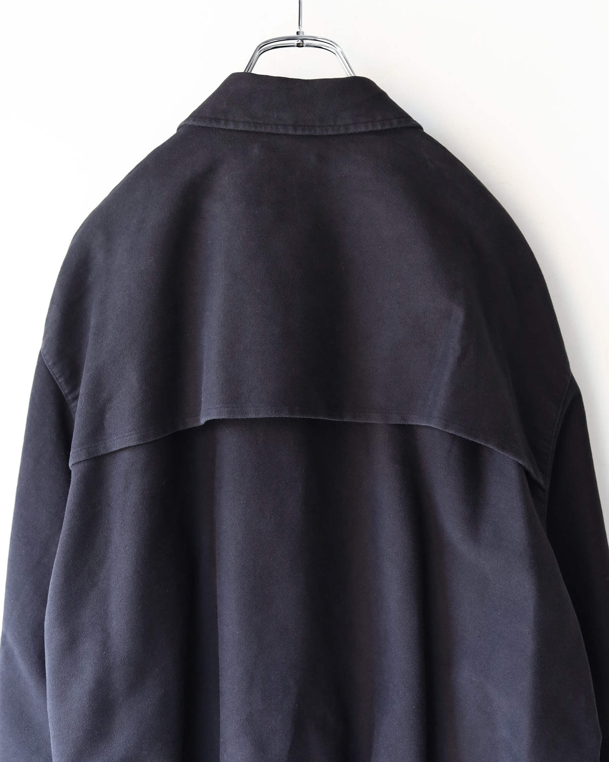 Cotton Moleskin Harrington Jacket "BLACK"