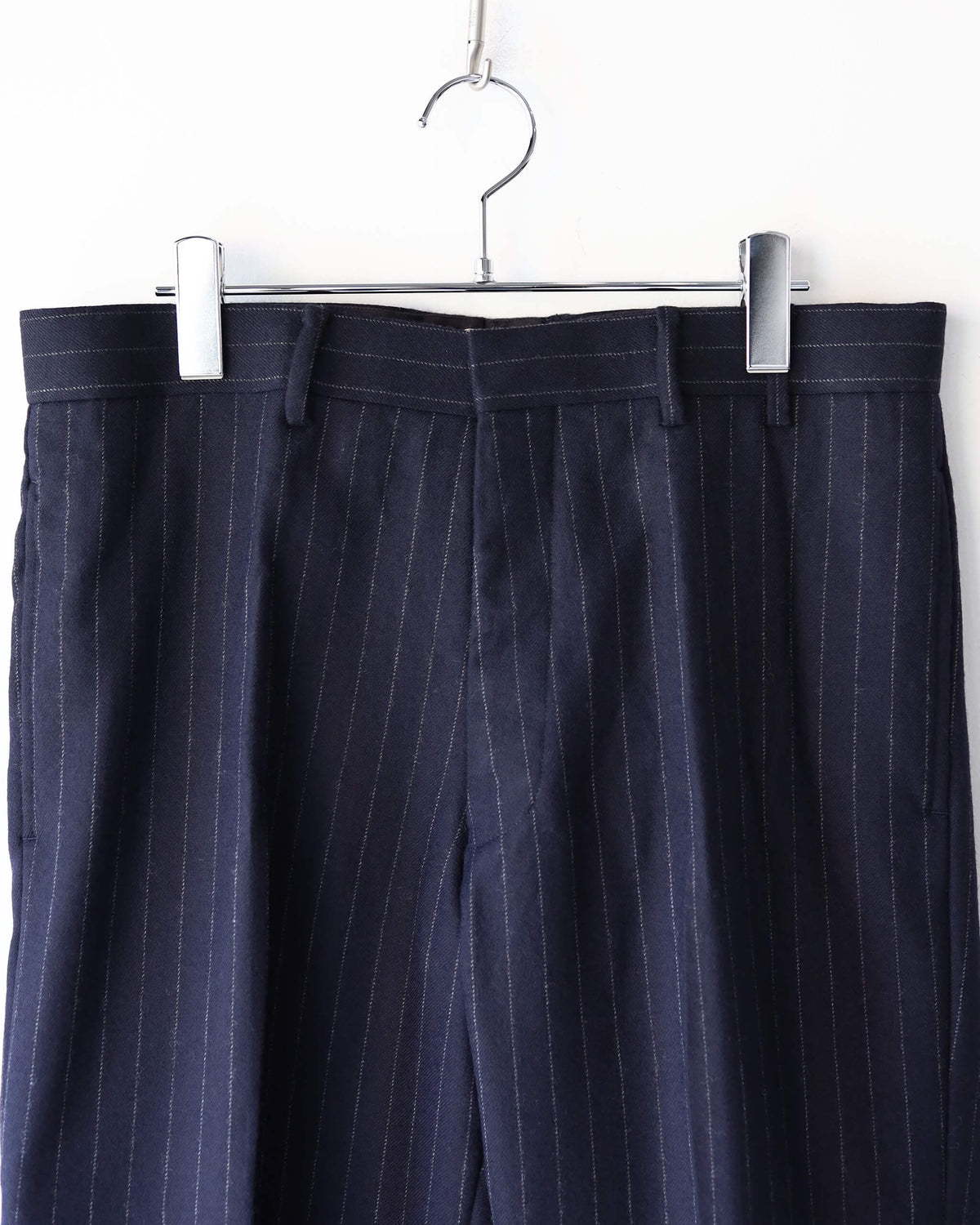 Pencil Stripe Tailored Pants "NAVY/GRAY"