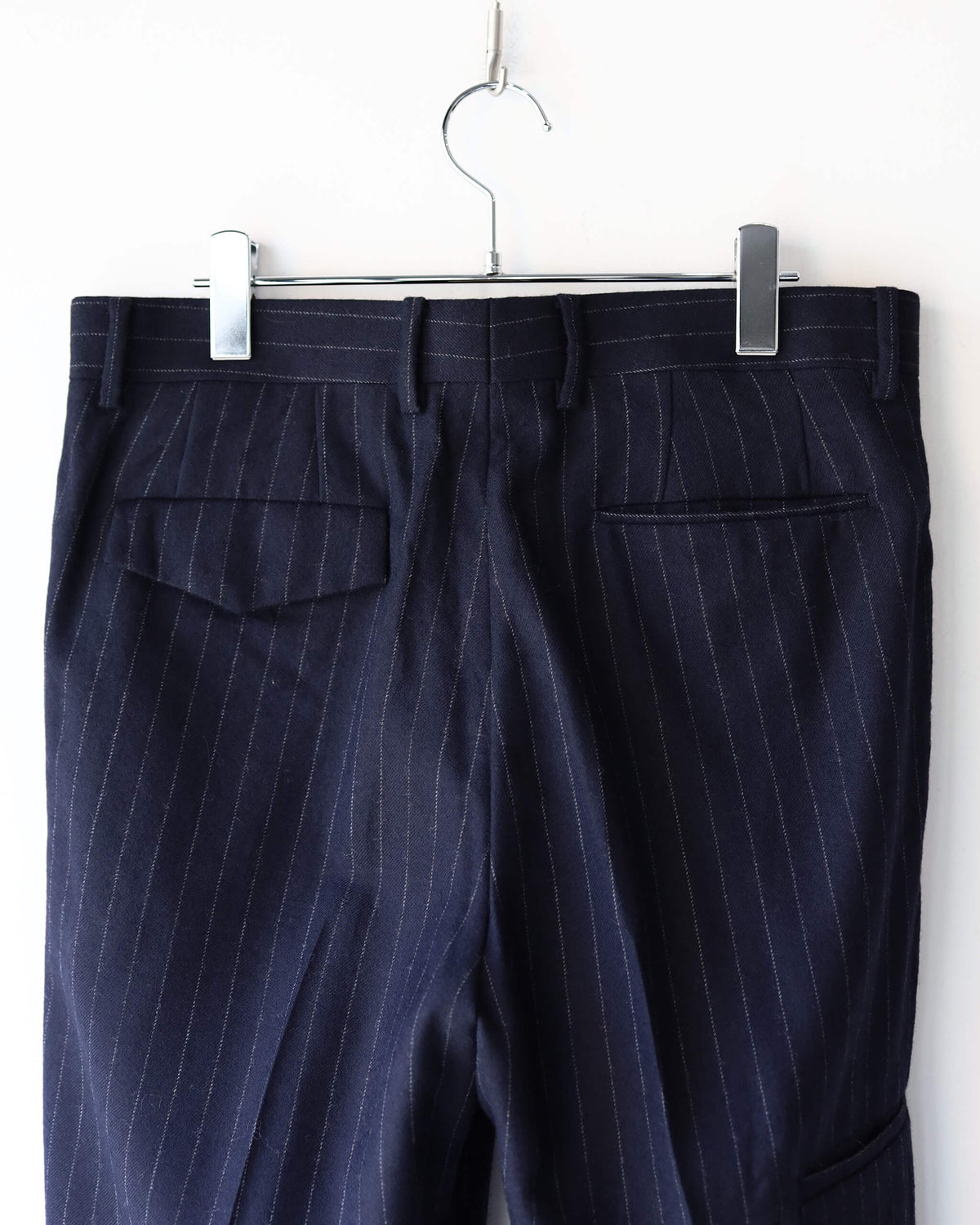 Pencil Stripe Tailored Pants "NAVY/GRAY"