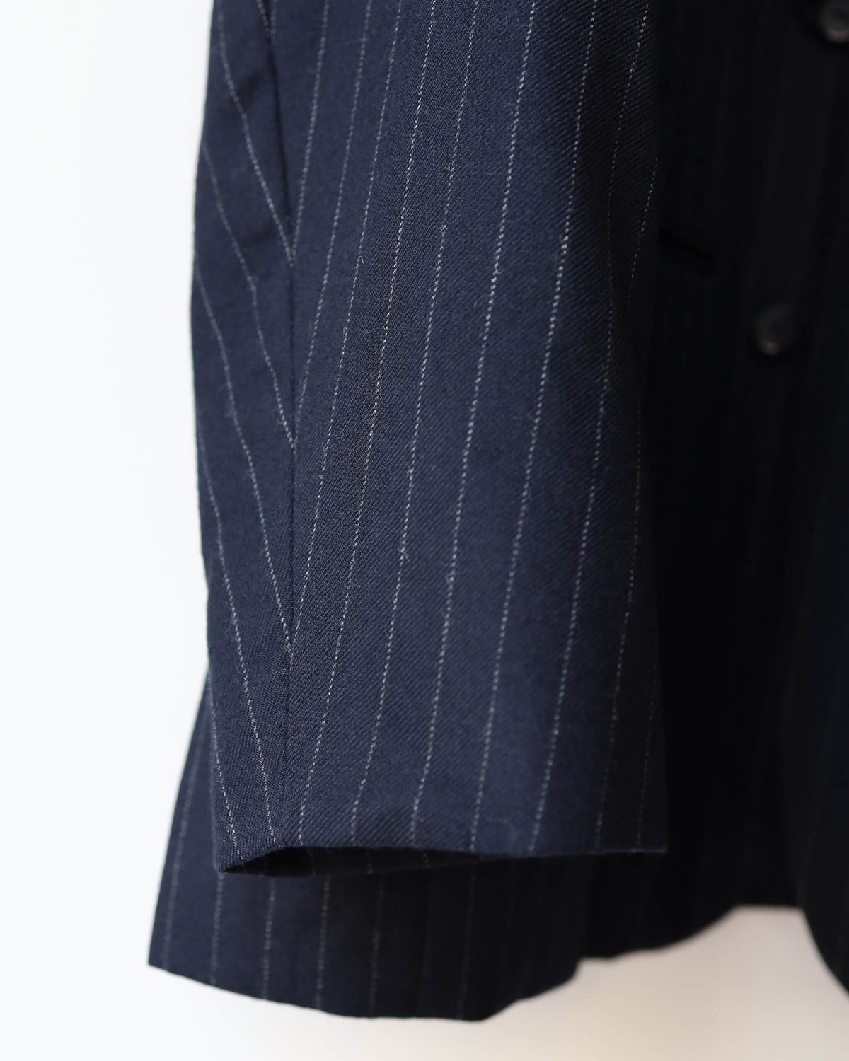 Pencil Stripe 3B Tailored "NAVY/GRAY"