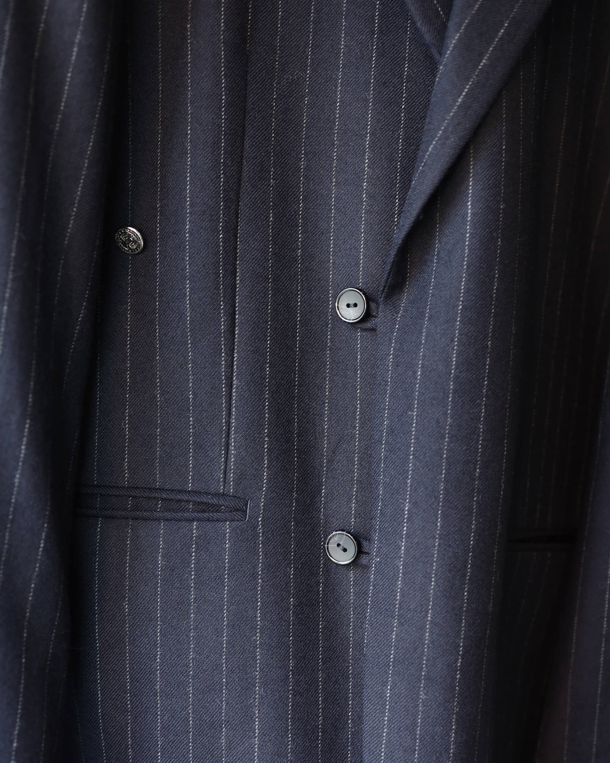 Pencil Stripe 3B Tailored "NAVY/GRAY"