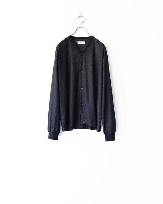 CARDIGAN RAMIE KNIT "BLACK"