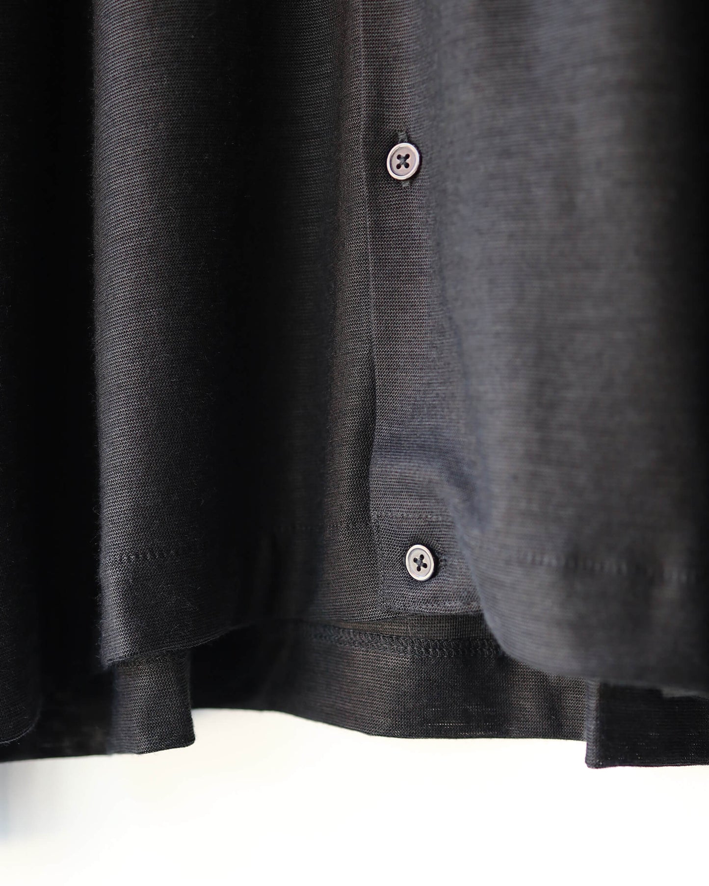 CARDIGAN RAMIE KNIT "BLACK"