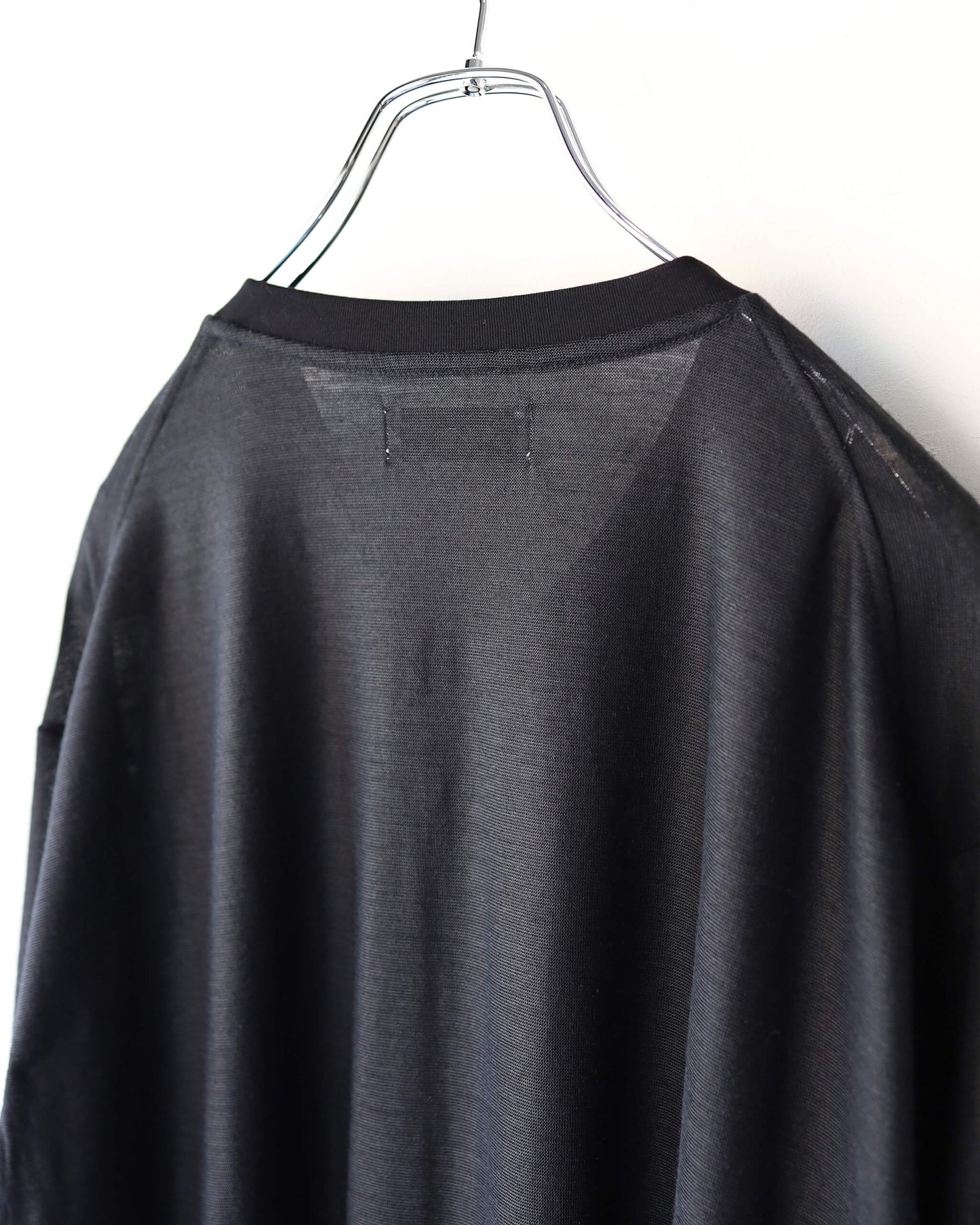 CARDIGAN RAMIE KNIT "BLACK"