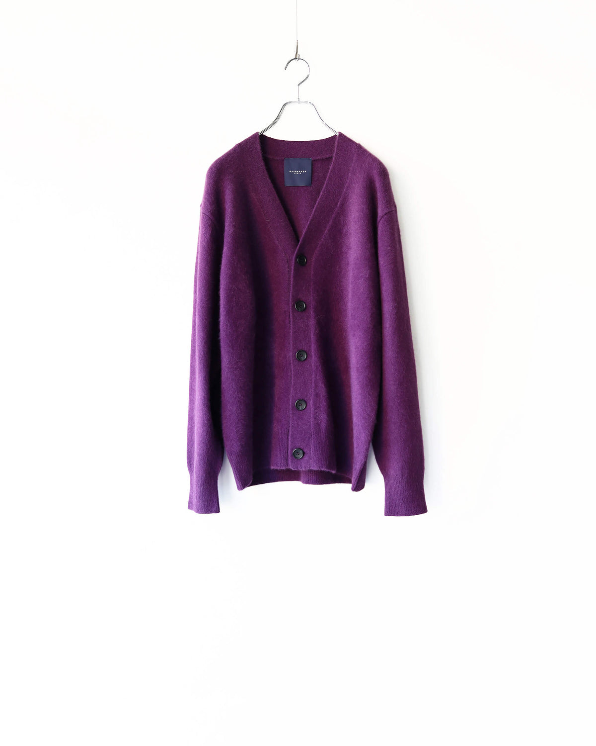 FOX CASHMERE CARDIGAN "PURPLE"