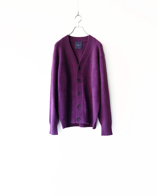 FOX CASHMERE CARDIGAN "PURPLE"
