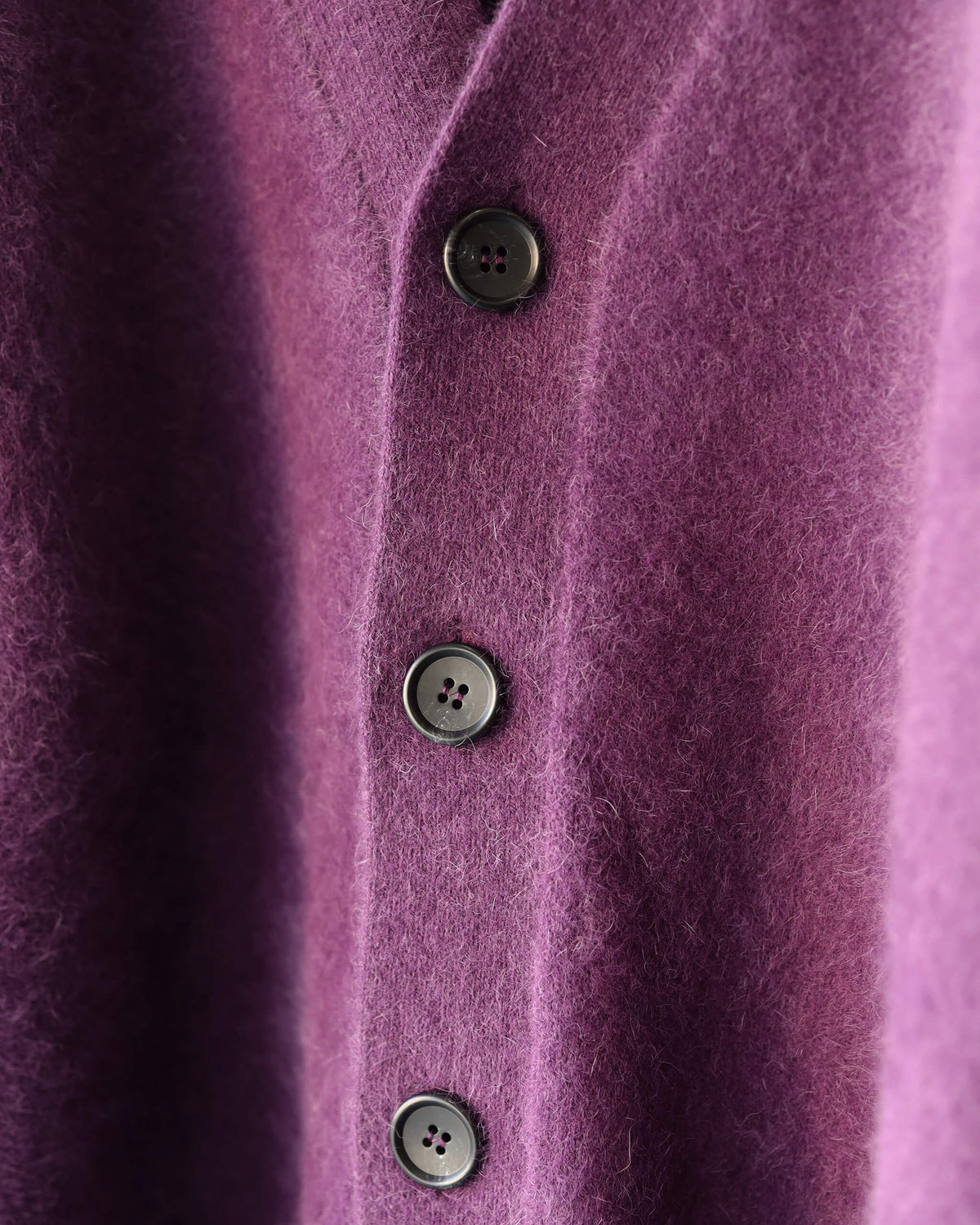 FOX CASHMERE CARDIGAN "PURPLE"